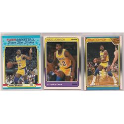 Lot of (3) 1980's Magic Johnson Fleer Basketball Cards