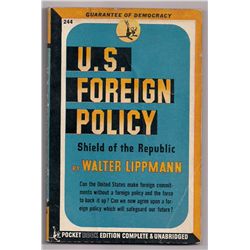 1943 U.S. Foreign Policy Paperback Book by Walter Lippmann