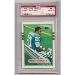 1989 Topps Traded Barry Sanders Rookie Card #83T-Graded PSA 9!
