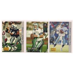 Lot of (3) Troy Aikman Promotional Football Cards