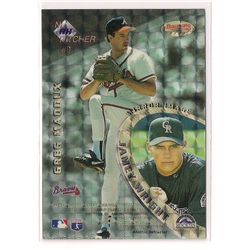 1996 Bowman's Best Mirror Image Atomic Refractor Greg Maddux Parallel Insert Card