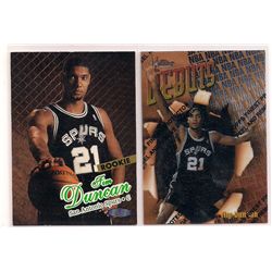 Lot of (2) Tim Duncan Rookie Cards