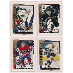 Lot of (4) 1996-97 Pinnacle Be A Player Autographed Hockey Cards