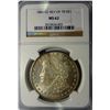 Image 1 : 1880-CC MORGAN SILVER DOLLAR REV. OF 78 NGC MS62