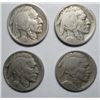 Image 1 : 4 scarce "S" Mint Buffalo 5c, 13-S T1 VG,17-S G/VG, 18-S VG, 26-S Key Date Fine