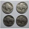 Image 2 : 4 scarce "S" Mint Buffalo 5c, 13-S T1 VG,17-S G/VG, 18-S VG, 26-S Key Date Fine