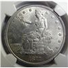 Image 2 : 1877 TRADE DOLLAR NGC MS60, VERY NICE