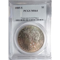 1885S Morgan $  PCGS64