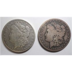 1886O VF/XF and 1903S VG Morgan $