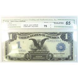 1899  $1   silver certificate  CGA65 GEM