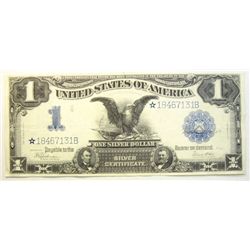 1899    $1  STAR NOTE  RARE silver certificate  Black Eagle  XF