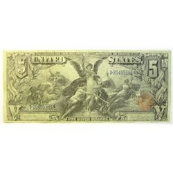 1896 Educational  $5 silver certificate  F/VF