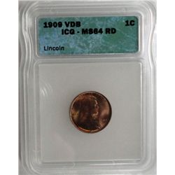 1909VDB  Lincoln penny  ICG64RD