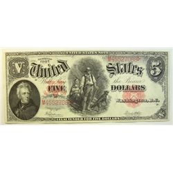 1907  $5 legal tender note AU/CU