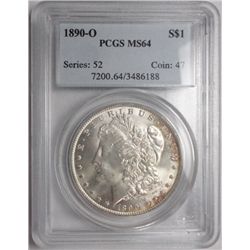 1890O Morgan $  PCGS64