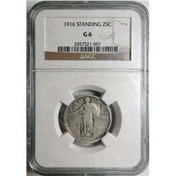 NGC 1916 Standing Liberty 25C, Key Date to series Good 6, looks much nicer
