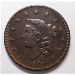 1836 Large Cent Matron Head Coco Br XF/AU Close to AU, great type coin!