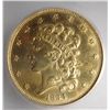 Image 2 : ICG 1834 $5 GOLD AU58 CLASSIC  BORDERLIN BU, PLAIN 4 LOOKS CH BU AT FIRST GLANCE