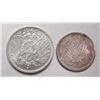 Image 1 : 2 high end Germany Both Gem BU 66 1905-A 1/2 mark, 1915-D 1 mark