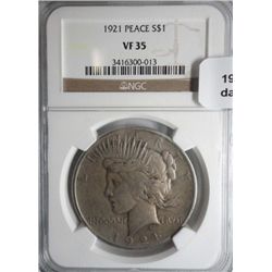 1921 Peace $  NGC  35