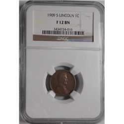 1909S Lincoln penny  NGC  12BN