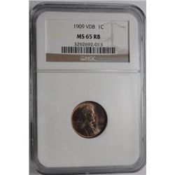 1909VDB  Lincoln penny  NGC 65RB