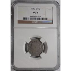 1912S  V nickel  NGC08