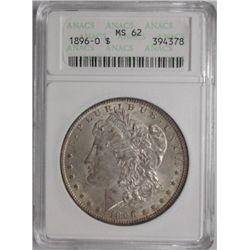1896O Morgan $ ANACS62  63 GS = 5900