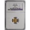 Image 1 : 1851 $1 Gold  NGC AU bent