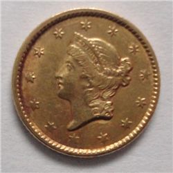 1853 $1 Gold    AU