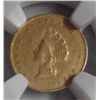 Image 2 : 1854 T2 $1 Gold    NGC AU obv graffiti