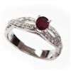 Image 1 : Natural 1.84 ct 3.80g Ruby & Diamond 14k WG Ring