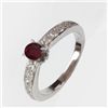 Image 1 : Natural 1.98 ct 3.51g Ruby & Diamond 14k WG Ring