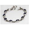 Image 1 : NATURAL 11.72 GRAMS TANZANITE OVAL BRACELET .925 STERLI