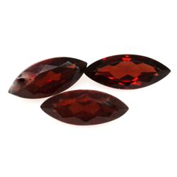 Natural 4.53ctw Red Garnet Marque 5x12 (3) Stone