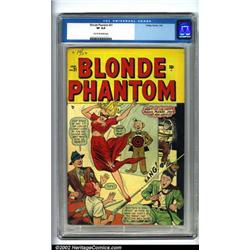 Blonde Phantom #21 (Timely, 1949). Sportin...