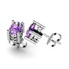 Image 1 : Amethyst 0.90ctw Earring 14kt White Gold