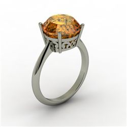 Citrine 3.30 ctw Ring 14kt White Gold