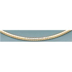 LIGHT OMEGA NECKLACE 2.5mm 18in. 12.4 grs 14kt Y Gold