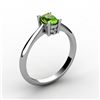 Image 1 : Peridot 0.50 ctw Ring 14kt White Gold