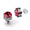 Image 1 : Garnet 2.50ctw Earring 14kt White Gold