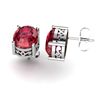 Image 1 : Garnet 4.20ctw Earring 14kt White Gold