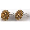 Image 2 : Citrine 40.80 ctw Flower Design Earring 0.925 Silver