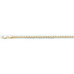 HOLLOW ROPE D.C 45 2.5mm 24in. 6 grs 14kt Y Gold