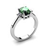 Image 1 : Emerald 1.26 ctw Diamond Ring 14kt White Gold