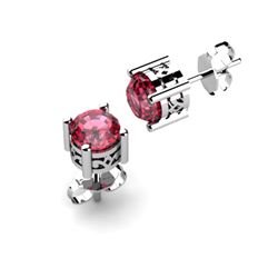 Garnet 2.00ctw Earring 14kt White Gold