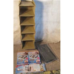 2 HANGING SHOE HOLDERS, 2 UNDER THE BED SHOE