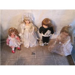 COICE OUT~~ 4 PORCELAIN COLLECTOR DOLLS