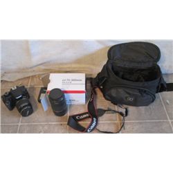 CANON DIGITAL CAMERA WITH EXTRA 300MM LEN, CASE,