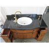 Image 2 : COMPLETE MARBLE TOPPED VICTORIAN STYLE SINK